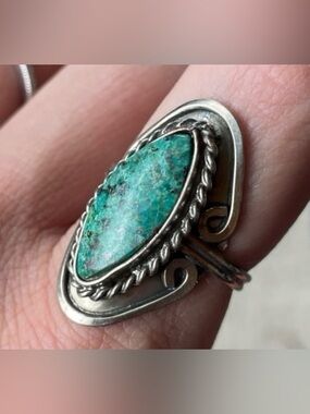 Chrysocolla Ring Handmade in Peru